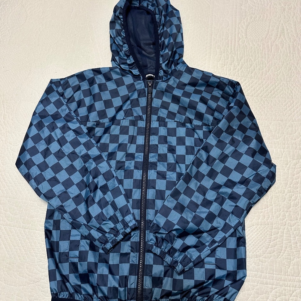 Lands End Boys packable raincoat sz 8